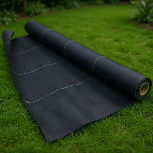 Toile de paillage anti-mauvaises herbes 6,5x300 cm 100gsm en PP pour jardin - Product Image 2