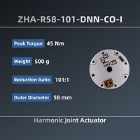 ZBDynamiX 101:1 Módulo Actuador de Articulación Robótica Armónica ZHA-R58-101-DNN-CO-I para Exoesqueleto de Robot Colaborativo Humanoide