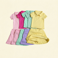 Ensemble deux pièces personnalisé avec logo pour filles : débardeur et jupe de yoga pour l'été, idéal pour le tennis et l'entraînement – Tenue jeune