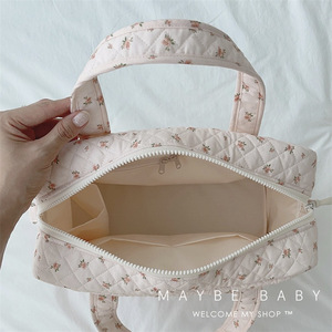 <span class=keywords><strong>Sac</strong></span> de voyage en coton matelassé personnalisé, imprimé floral sans couture, <span class=keywords><strong>sac</strong></span> <span class=keywords><strong>à</strong></span> <span class=keywords><strong>langer</strong></span> pour maman, léger et volumineux, <span class=keywords><strong>sac</strong></span> de voyage pour voyage - Product Image 5