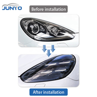 Lentille de matrice modifiée Junyo pour Porsche Cayenne 11-17, mise à niveau des anciens phares vers de nouveaux phares à matrice LED