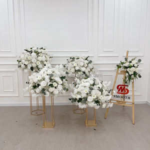 SMOOTH Artificial Pink Purple Silk <span class=keywords><strong>Rose</strong></span> Ball Floral Runner Centros DE MESA DE BODA Kissing Ball para decoración de eventos de boda - Product Image 4