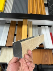 Modern Natural Wood Grain Strip <strong>Metal</strong> Aluminum Ceiling <strong>Grid</strong> with Smoke-Proof Feature for Dining Hall - Product Image 6