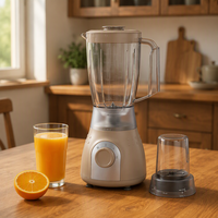 Blender de table électrique de luxe 350W, 4 lames, 2 vitesses, pot en plastique de 1,5L, broyage total pour usage domestique en cuisine
