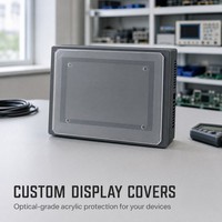 Panneau acrylique personnalisé découpé CNC, revêtement rigide anti-traces de doigts, couverture d'écran à clarté optique résistante aux rayures, vente en gros OEM