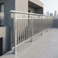 Rampe de balcon moderne en acier inoxydable avec panneau de verre, main courante fixée au sol, garde-corps pour escalier, balcon, terrasse, toit, couleur personnalisée