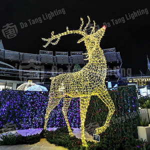 ไฟตกแต่งรูปกวางเรนเดียร์คริสต์มาสแบบ LED IP65 สำหรับตกแต่งภายนอกอาคาร สวนสาธารณะ สนามหญ้า และสวน - Product Image 3