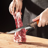 Pisau Dapur Profesional Chef 6/7 Inch Grosir, Baja Karbon Tinggi 3Cr13 Stainless Steel, Pisau Pemotong Tulang Tajam, Pisau Jagal