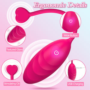 Vibrateur vaginal YLove USB rechargeable sans fil avec télécommande, stimulation du point G et du point C, 10 fréquences, multi-vitesses, fonctionnement silencieux à 40 dB - Product Image 4