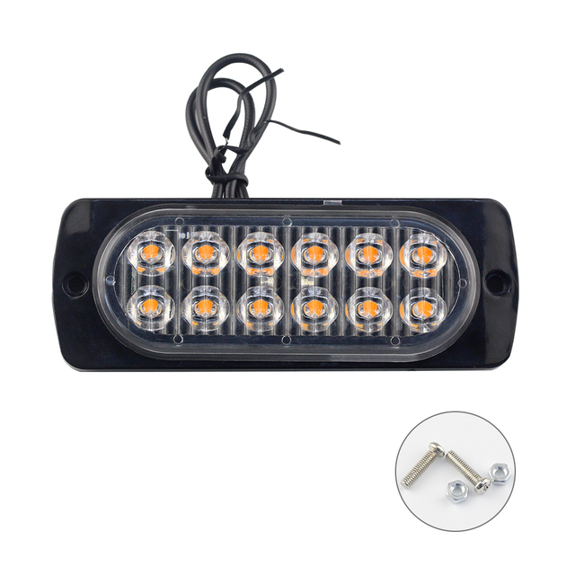 DXZ Amber Decoration Lights Truck Lorry Van Side Marker Indicators  12LED Trailer Lights Parking Turn Signal Warning Light