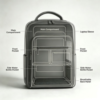 Sac à dos professionnel pour homme en tissu Oxford de qualité supérieure, multi-poches, résistant à l'eau, pour ordinateur portable 15,6 pouces, fournisseur OEM ODM