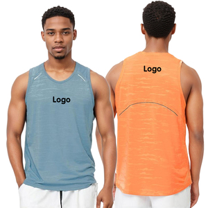 Custom Men's Breathable Sleeveless Quick Dry Running Singlet for Summer Outdoor Fitness Sportswear OEM Wholesale - Product Image 1