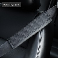 Housse de protection pour ceinture de sécurité de voiture en polyester à motif cellulaire gaufré, commerce transfrontalier