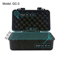 CHIYUE Chiyue-GC-3 Petite boîte à outils multifonctionnelle en plastique rigide antichoc, résistante à la poussière, étanche, noire, 280x130x100mm