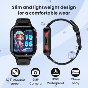 LAGENIO Nouvelle innovation Montre connectée pour enfants avec assistant vocal IA K9, carte SIM 4G, appel vidéo, GPS, LBS, WIFI, IP68 - Product Image 2