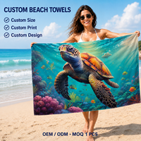Serviette de plage en microfibre super absorbante OEM, séchage rapide, serviette de plage personnalisée pour piscine, complexe hôtelier, bord de mer, voyage, vacances d'été