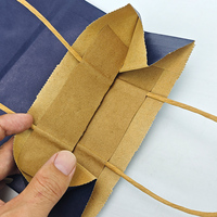 Sac en papier kraft brun écologique avec longue poignée torsadée, biodégradable, pour courses, cadeaux, emballage, vente en gros