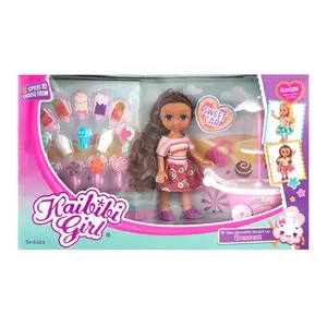 Giocattolo divertente Doll Set 6 Pollici Con Dolce Auto Per La Vendita