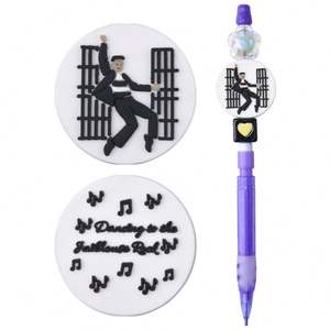 Ventas al por mayor Impreso Focal Beads Diy 3D Accesorios Joyería Silicona Dentición Focal Beads Christmas Hat Beads para la venta - Product Image 3