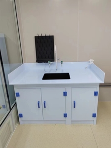 Table de travail de laboratoire ISO PP en gros avec évier et support pour réactifs, résistante aux acides et aux alcalis, pour laboratoires de <span class=keywords><strong>chimie</strong></span> et de biologie scolaires - Product Image 2
