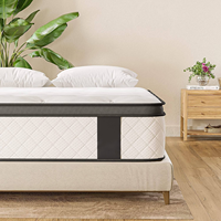 COSTFULL Umweltfreundliche Hybrid-Matratze Taschenfederkern Kingsize Roll-in-a-Box Komprimierbarer Gel-Memoryschaum für Hotel-Schlafzimmer