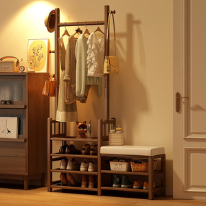 Floor-standing coat rack for bedroom, home use, guesthouse, indoor clothes rack, movable clothes hanger - Product Image 3