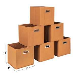 Foldable Cube Storage <b>Bins</b> with Handle Fabric Cubes Organizer for Closet or Shelves - Product Image 2