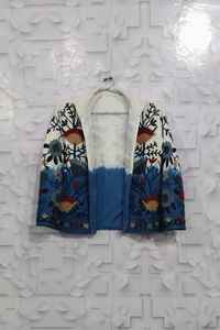 Chaqueta suzani tie dye con bordado Suzani, chaqueta larga para mujer, estilo bohemio, gitano, crewel, ideal para primavera, festivales, regalo especial. - Product Image 5