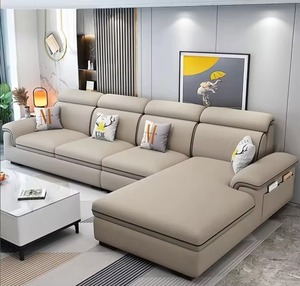 Conjunto de Sofá y Silla Guifei de Tela, Moderno y Sencillo, para Sala de Estar en Apartamentos u Hoteles, Tamaño Grande, Popular en Internet - Product Image 1