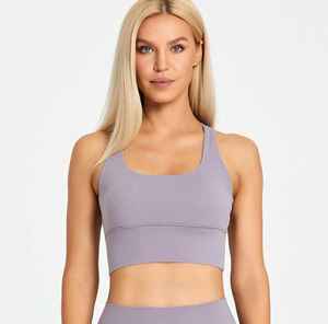 2024 logotipo personalizado mujeres correr gimnasio Yoga sujetador Tops venta al por mayor de alta calidad espalda cruzada Sujetador deportivo Entrenamiento para mujeres - Product Image 1