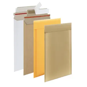 Self Seal Photo Document Plain Paper Mailing Bag Stay Flat White Cardboard Shipping Envelopes White Photography Mailers For CD