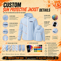 Veste courte à capuche avec visière amovible pour femme, en matériau de qualité supérieure, légère et confortable, protection solaire UPF
