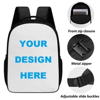 Sac à dos vierge personnalisable à faible MOQ, avec motif de dessin animé durable et peignable pour l'expression créative
