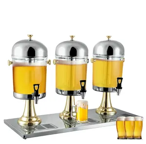 Gold 24 Liters Fruit Juice Dispenser Beer Milk Tea or Fruit Juice Hotel Catering Appliance Wholesale