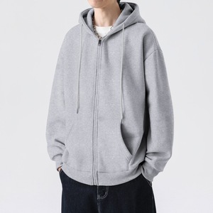 Sudadera con Capucha de Forro Polar para Hombre, 100% Algodón Transpirable, Estampado en Serigrafía, Cierre de Cremallera, Logotipo Personalizado, Corte Holgado, Diseño Sólido - Product Image 2