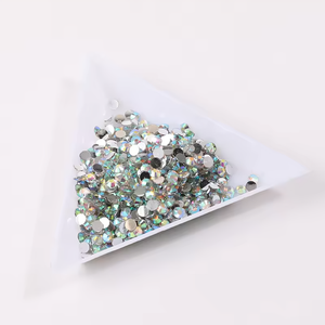 Haute qualité noir dos fond plat Non Hotfix coudre verre cristaux strass en vrac - Product Image 1