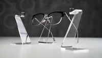 Présentoir acrylique de lunettes de soleil de comptoir pour magasin de lunettes et salon professionnel