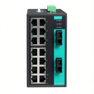Moxa EDS-316-MM-SC สวิตช์อีเธอร์เน็ตแบบไม่ต้องจัดการ 16 พอร์ต ติดตั้งบนราง DIN อลูมิเนียม สำหรับใช้งานในอุตสาหกรรม - Product Image 2