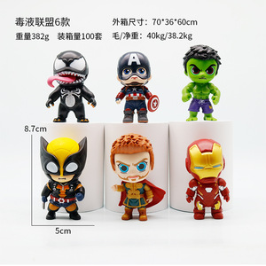 Set di <span class=keywords><strong>Action</strong></span> <span class=keywords><strong>Figure</strong></span> Anime <span class=keywords><strong>Marvel</strong></span> Venom, Giocattoli 3D, Accessori per Decorazione Auto, Statuette da Collezione, Regali per Feste, Vendita all'Ingrosso - Product Image 2