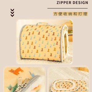 Maison pour chat ronde et chaude, lit fermé pour petits chats, nid isolé épais - Product Image 4