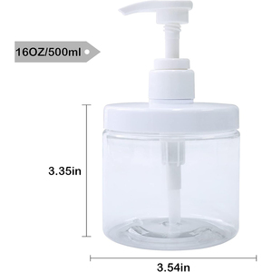 Botella de Plástico con Bomba Dosificadora de Boca Ancha de 500 ml y 1000 ml para Gel para el Cabello, Envase para Cosméticos - Product Image 2