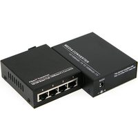Convertisseur de média fibre optique professionnel 10/100 Mbps monomode avec port SC, prise en charge POE/GSM/TCP, portée 20 km, transceiver full-duplex