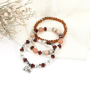 Bohemian Elephant Charm Beaded Bracelets Silver Plated <b>Crystal</b> Rhinestone Unisex Gift Jewelry 2022 - Product Image 4