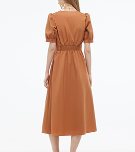 OEM ODM vendita calda manica corta ricamata scollo a v vestito da donna estate produttori cinesi abbigliamento personalizzato donna - Product Image 3