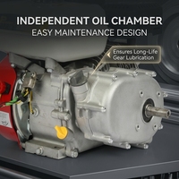 Moteur à essence PowerVALUE ZH200 à démarrage électrique, 6,5 CV, 196 cm³, boîte de vitesses à réduction, embrayage large, couple élevé, pour kart et motoculteur