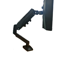 Bras Support Écran Ordinateur Simple Haut pour Écrans 32 Pouces, 20 lb, Fixation de Moniteur Réglable à Ressort à Gaz Mouvement Complet Gris