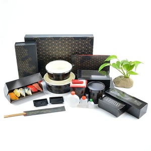 Custom Logo Black Foldable Food Grade Large Paper Sushi Takeaway Box