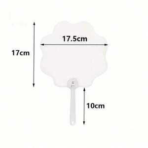 Abanicos de plástico en blanco para sublimación, imprimibles por ambos lados, con diseño de marco de fotos, para logotipos DIY, publicidad promocional y regalos, estilo Love - Product Image 5