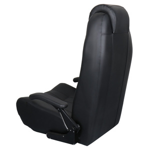 Steering Control Boat Seat Adjustable Black Leather Marine Chair For <b>Yachts</b> And RVs - Product Image 3