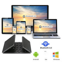 Teclado OEM en Alemán, Inglés y Árabe, Mini Teclado Portátil Plegable Inalámbrico para Computadora de Escritorio